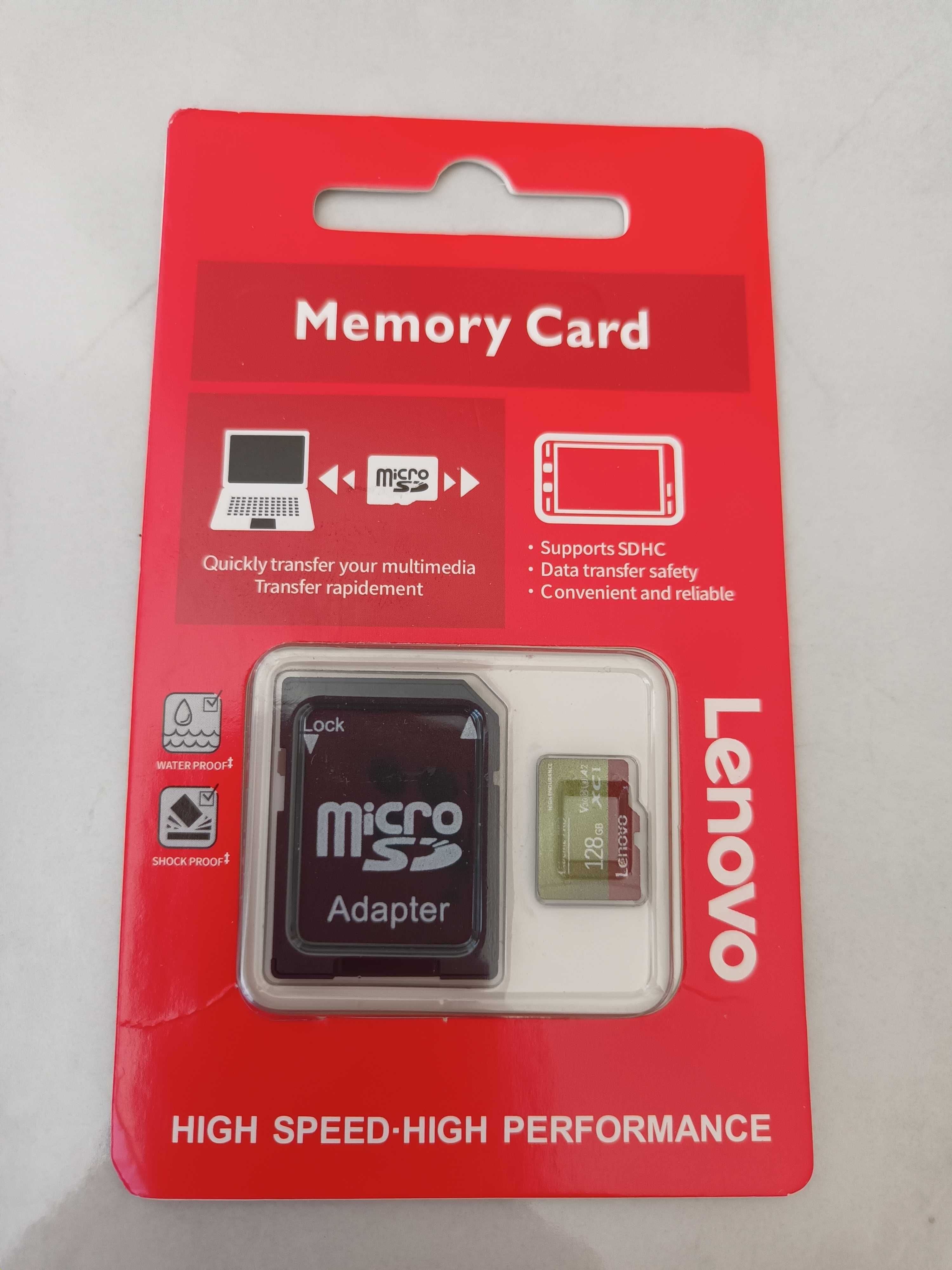 Micro SD карта с памет Lenovo 128GB Class 10 MicroSD карти,Memory card