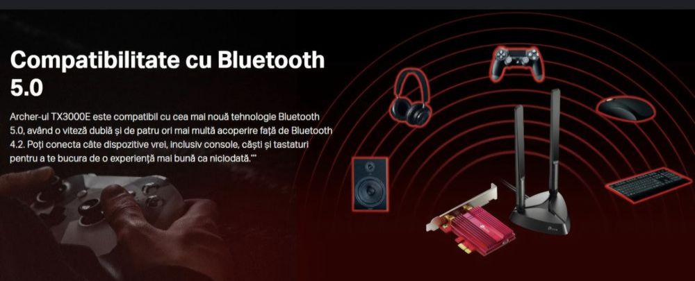 Placa Wifi Bluetooth Intel Wi-Fi 6 AX200 (Archer TX3000E)
Intel Wi-Fi