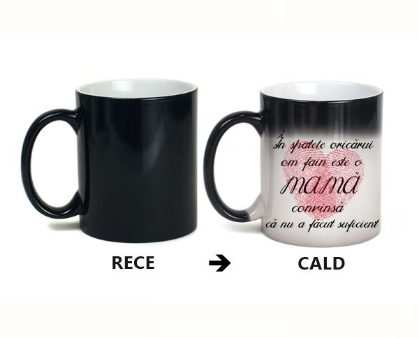 Cană magică termosensibila personalizată cadou personalizat