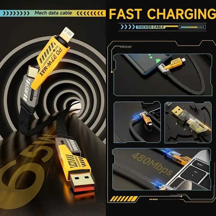 Cablu incarcator 4 in 1