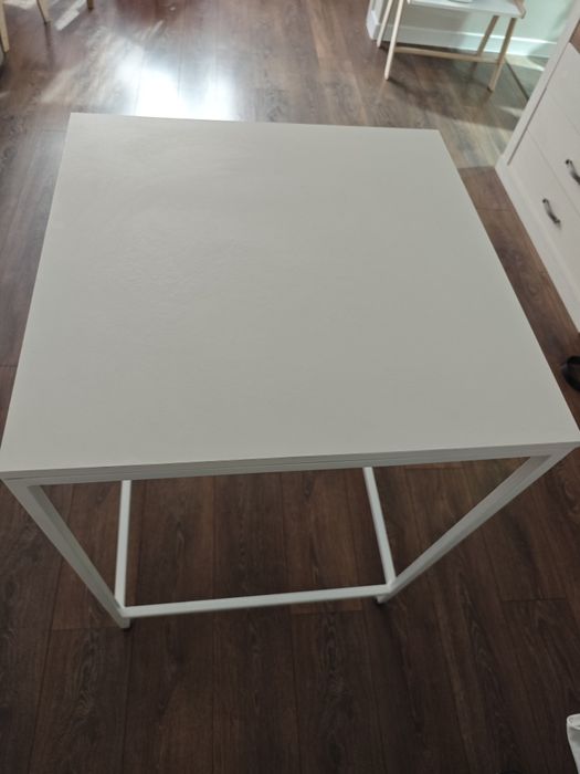 Стол 92х66х66 см стальной каркас белый