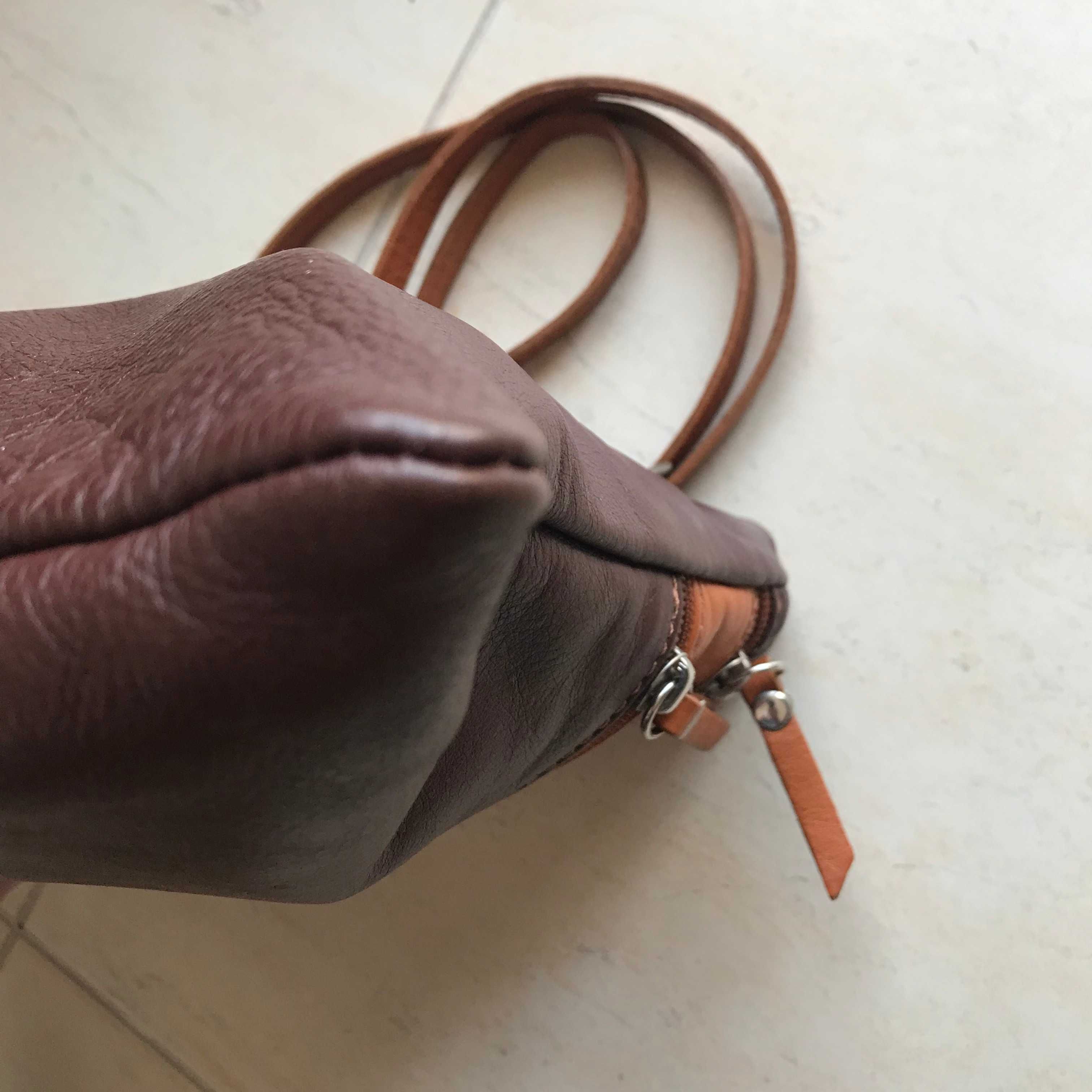 Чанта с дълга дръжка, естествена кожа. Италия.