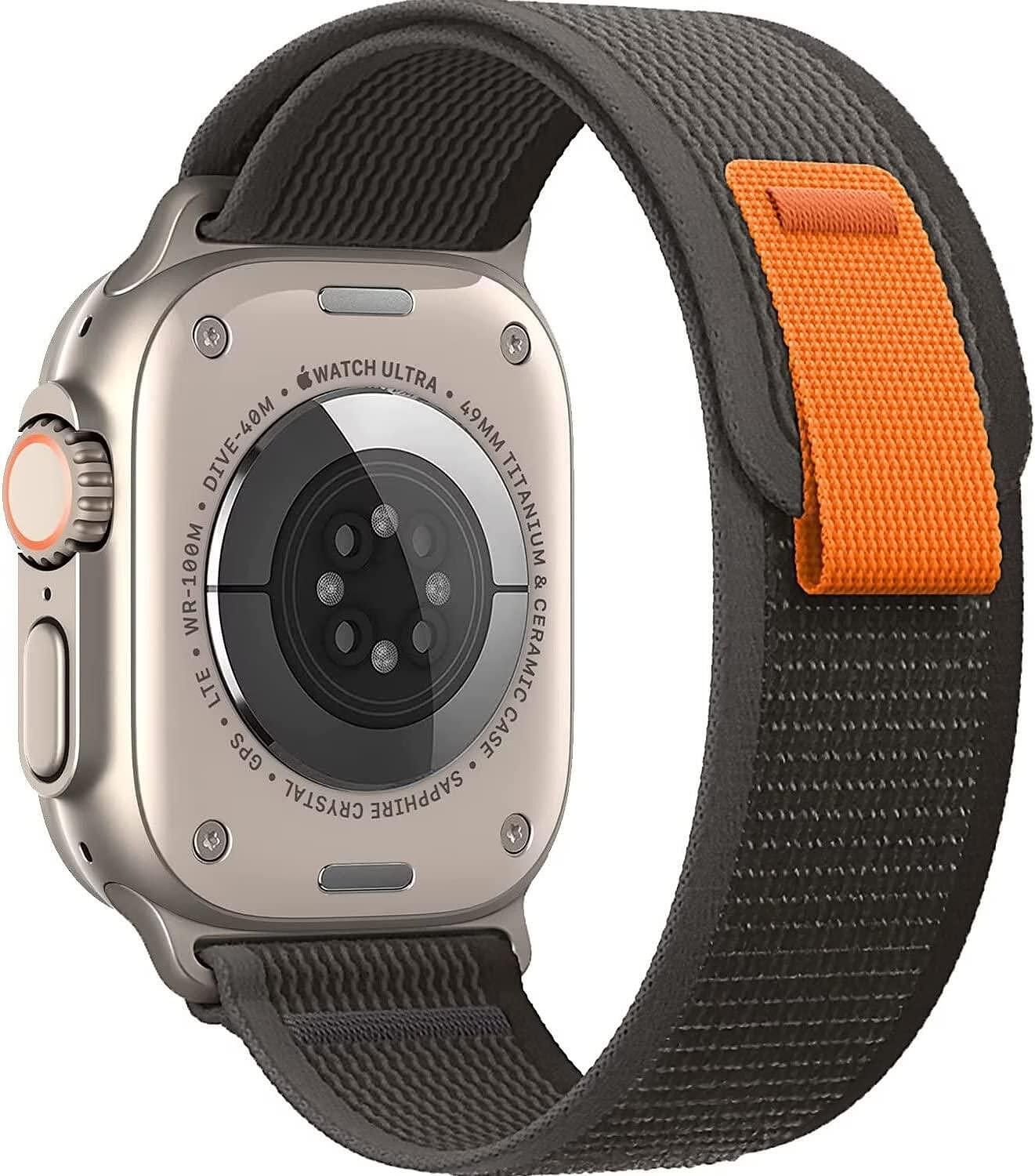 Каишка tech protect nylon за apple watch ultra/ ultra 2 black/orange