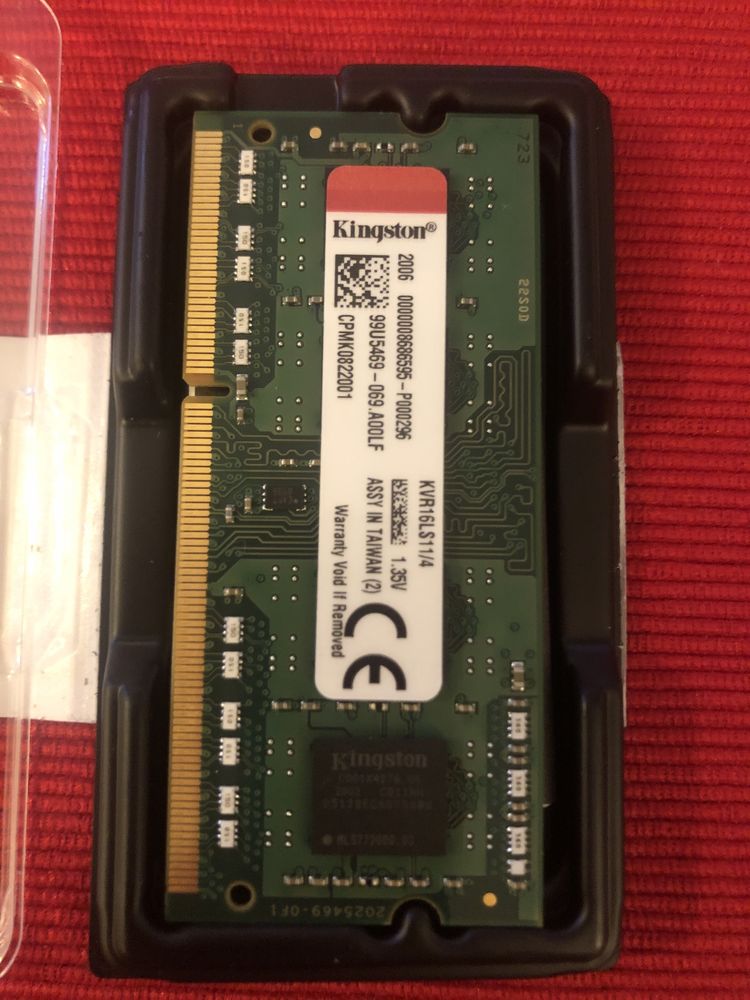 Kingston, 4GB DDR3L, 1600MHz CL11