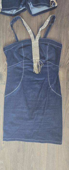 Sassofono елегантен деним костюм 3 части – размер M