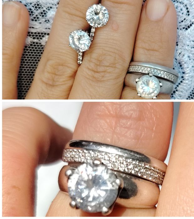 Продам серебро кольцо двойное и серьги