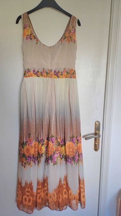 Rochie de vara, voal, lunga, imprimeu floral, S