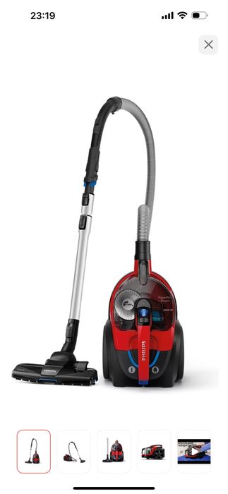Пылесос philips FC 9728/01 черный красный