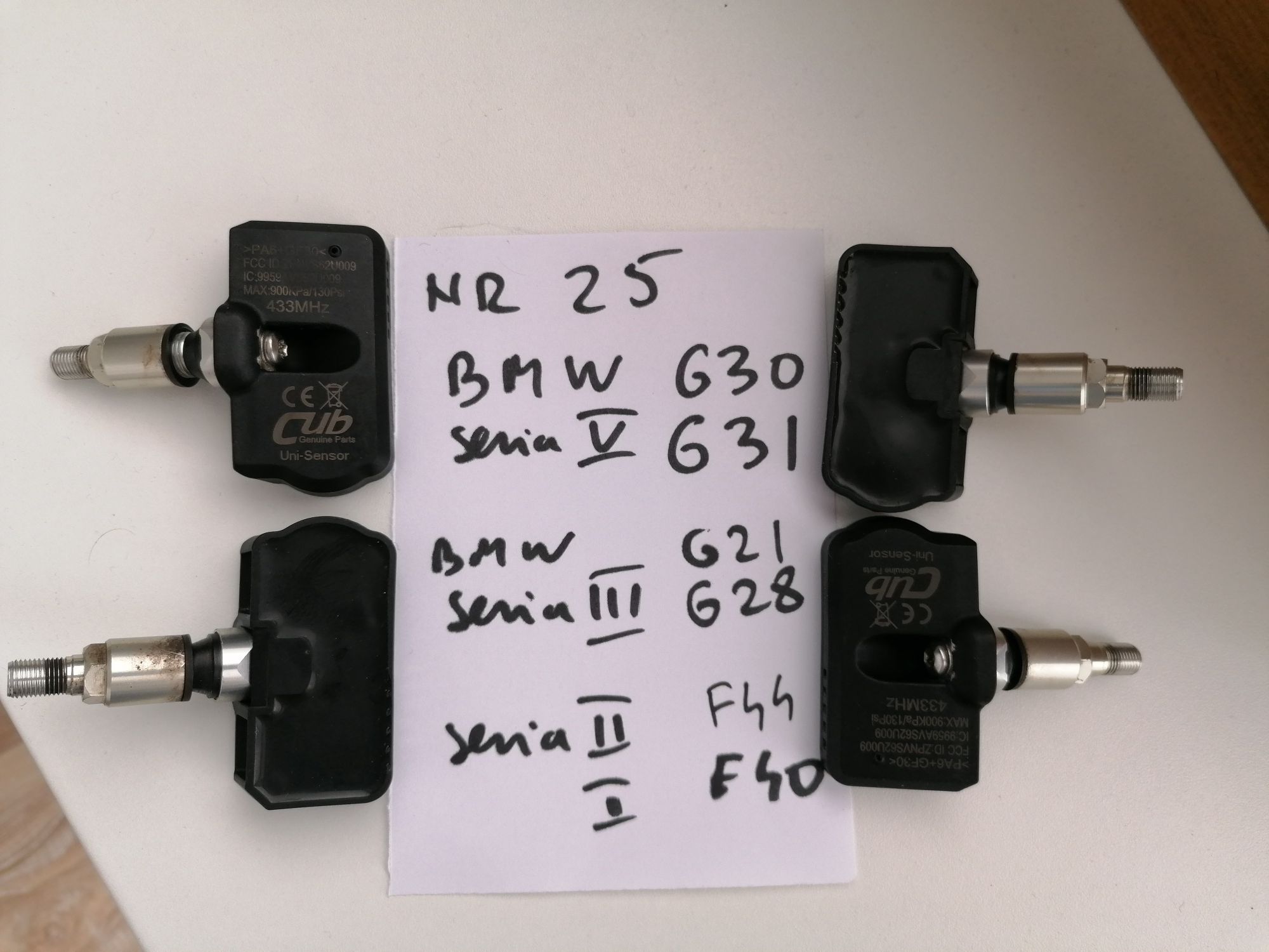 Senzori presiune roti pt BMW G30,G31,G21,G28,F40,F44 -400 ron / set 4