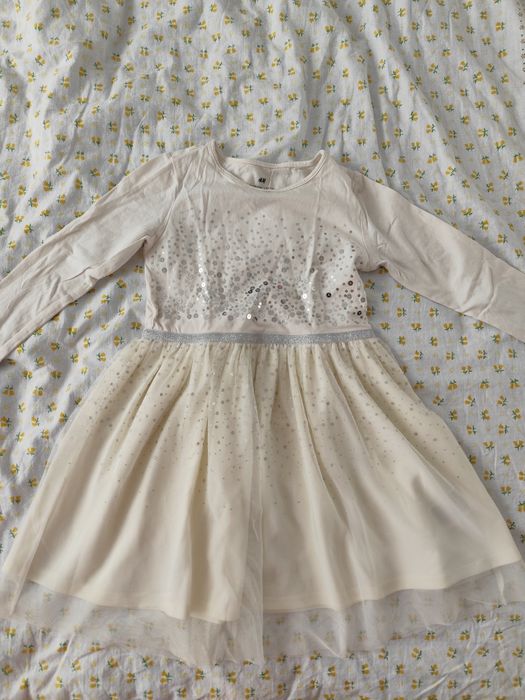 Rochie alba H&m 4-6 ani
