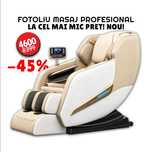 Fotoliu de masaj FULL, role,vibratii,perne aer,incalzire,ambientale ++