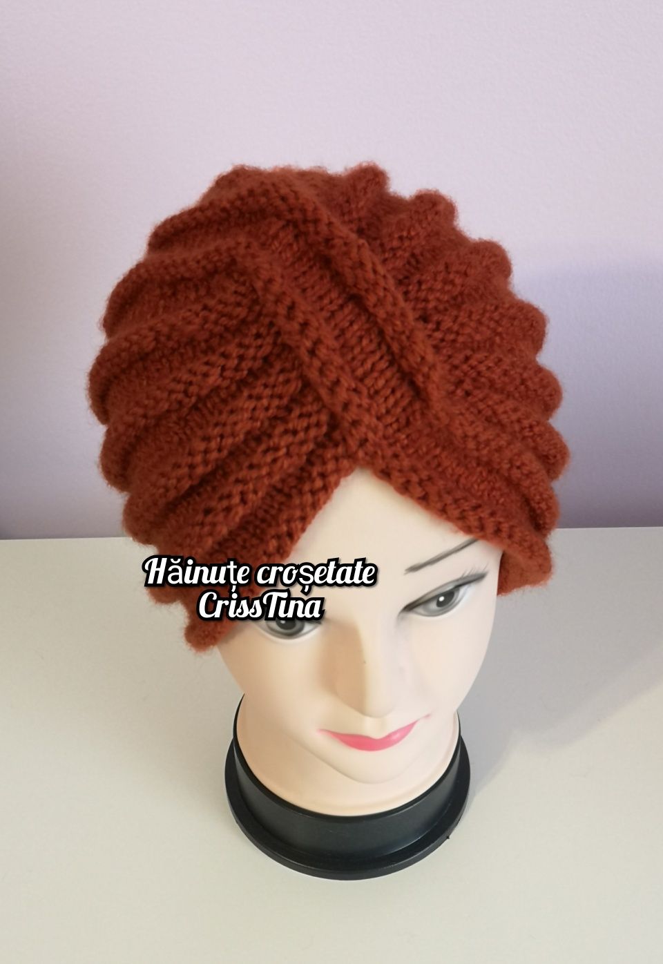 Turban tricotat manual