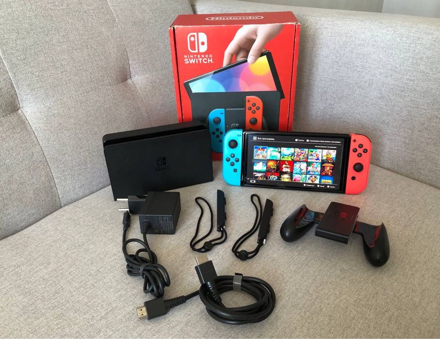 Прошитый Nintendo Switch OLED + 47 игр (Отправлю по РК)