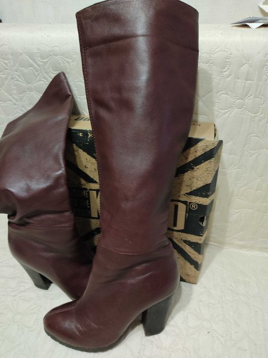 Зимние  кожаные сапоги 39