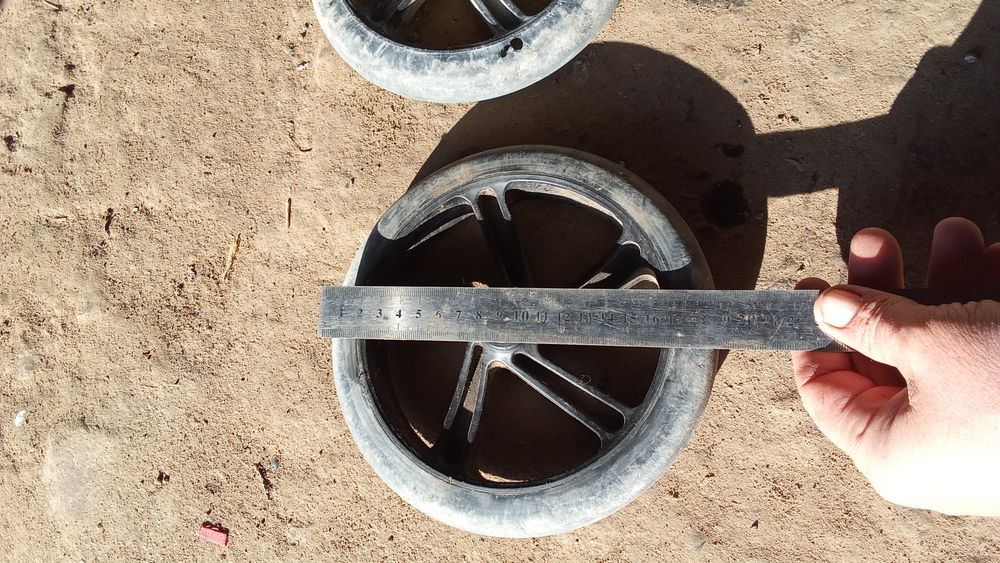 Колёса от самоката подойдут для тележки