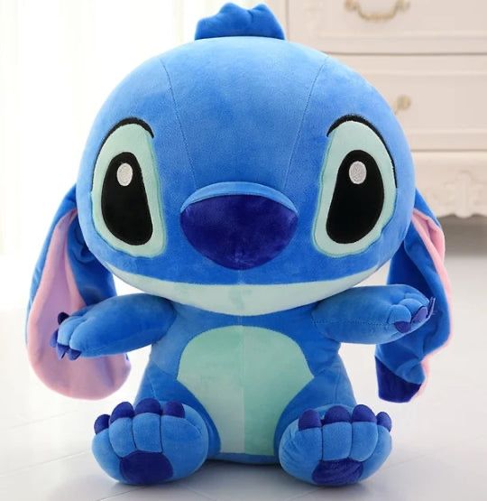 Jucarie de plus, Lilo & Stitch L 35 cm, albastru, NOU