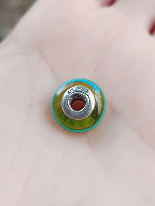 Charm Pandora, din argint 925, Green Ribbon