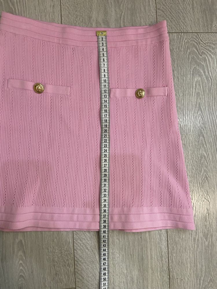 Розова къса пола от плат Zara
