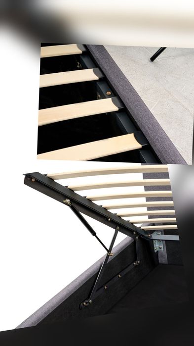 NOU Pat dormitor RENNES, 160-180/200cm, gri inchis