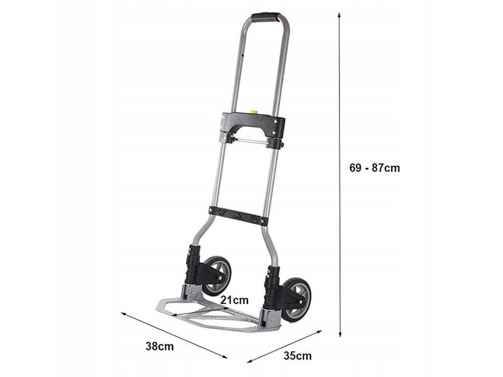 Сгъваема транспортна количка, 50 кг товар, 690x380x60мм, VG11247