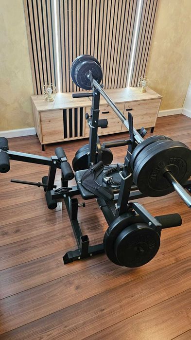 Aparat multifunctional fitness complet cu set 75 kg