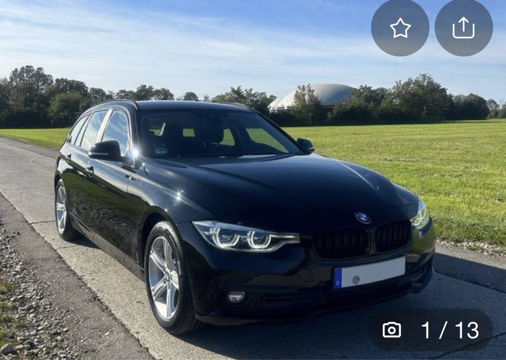 Bmw 320d Touring negru 190 cp 2017