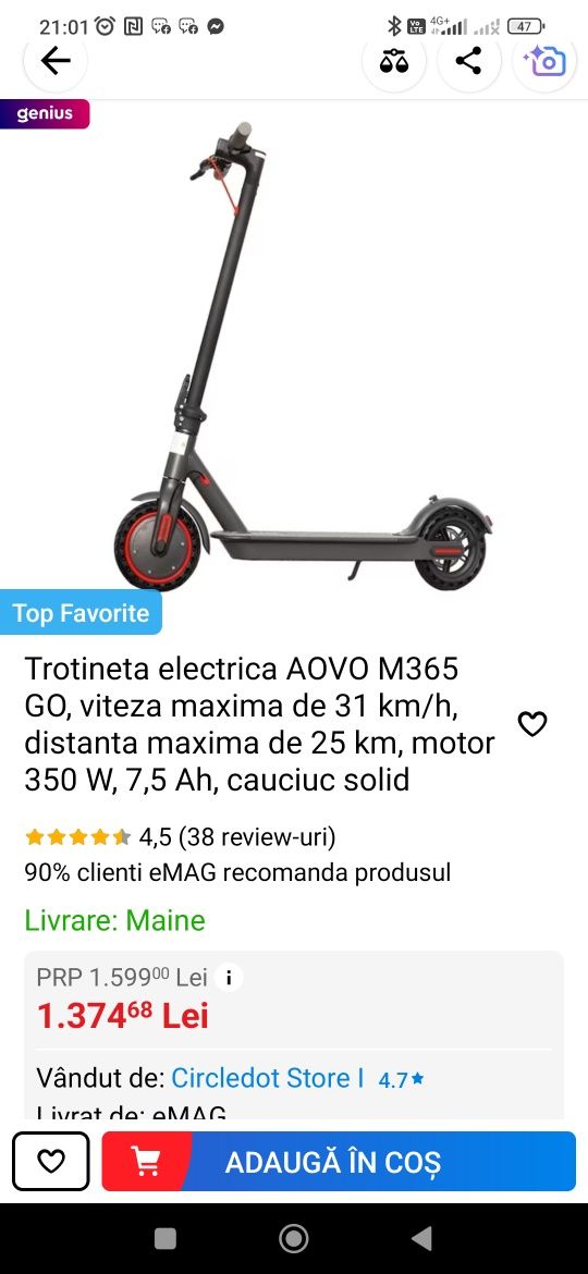 Vand trotineta electrica