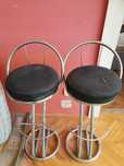 Vand scaune bar, tapiterie negru