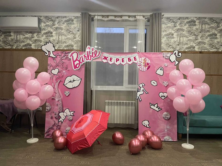 Барби оформление на прокат, бонбоньерка сумочка и шкатулка