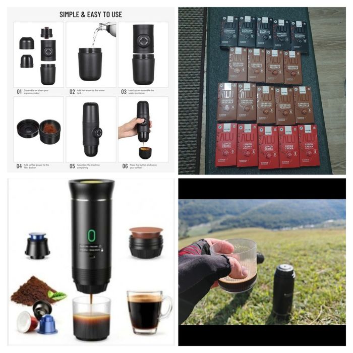 Espressor portabil NOU 3 in 1 pt Nespresso Dolce Gusto cafea macinata