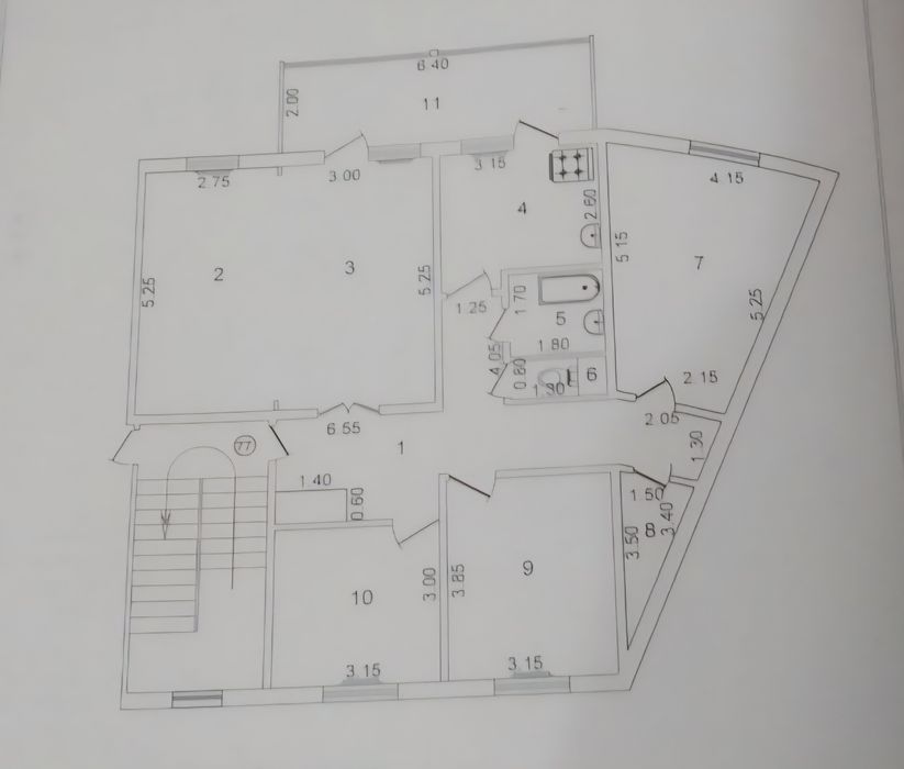 4 комнатная 112м², Массив Куйлюк - 5