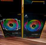 Corsair LL120 Rgb  + RGB лента и контролер + дисплей за кутия