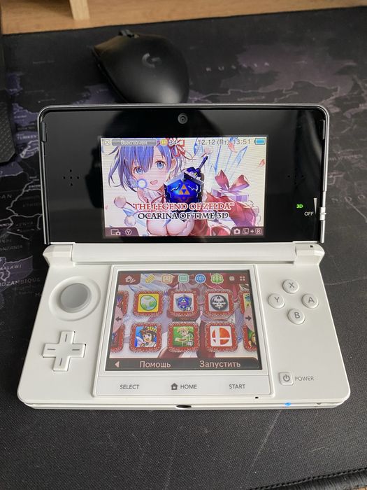 Nintendo 3ds Ice white ( Прошитая)