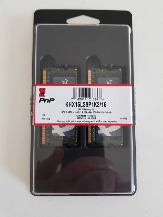 16GB DDR3 pt Laptop/MiniPC - 2 x 8GB DDR3 1600MHz CL9 Kingston HyperX
