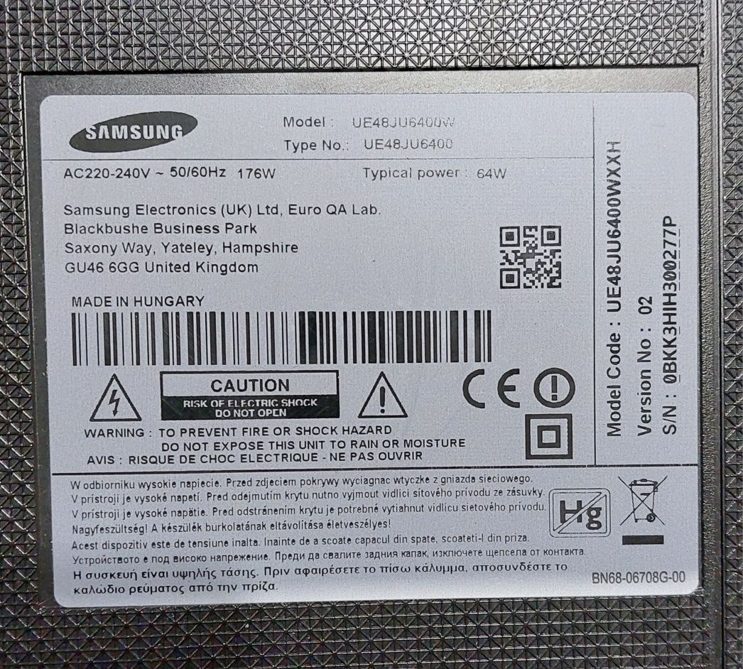 Samsung UE48JU6400 Sursa 48S6FSH BN44-00807D Placa de baza BN41-02344
