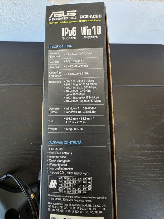 Vand Placa de retea Wireless Asus PCE-AC88, AC3100, Dual-Band, PCIe, 4