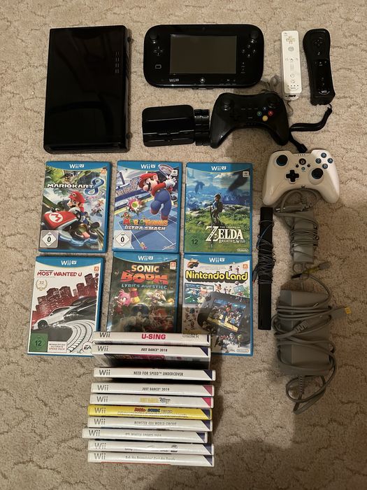 Consola Wii U completa (Zelda, Mario, etc.) + jocuriile Wii