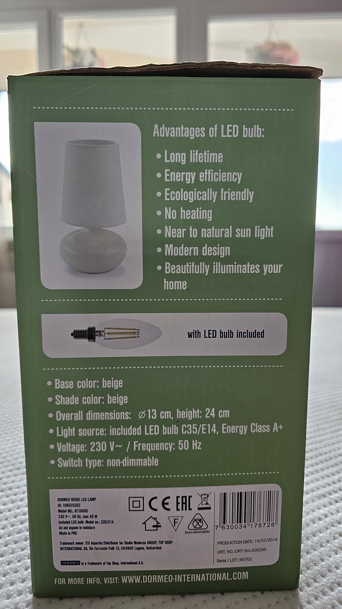 Vand veioza Dormeo Led Verde noua