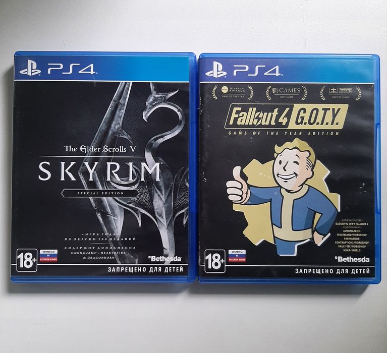Игры для приставок / Видеоигры на PS4: Skyrim, Fallout4