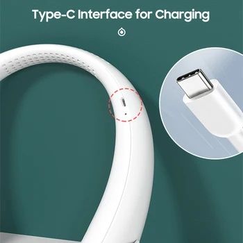 Преносим вентилатор за врат с 3 скорости USB зареждане