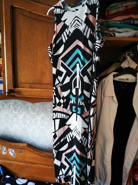 Rochie multicolora mulata midi mărimea M