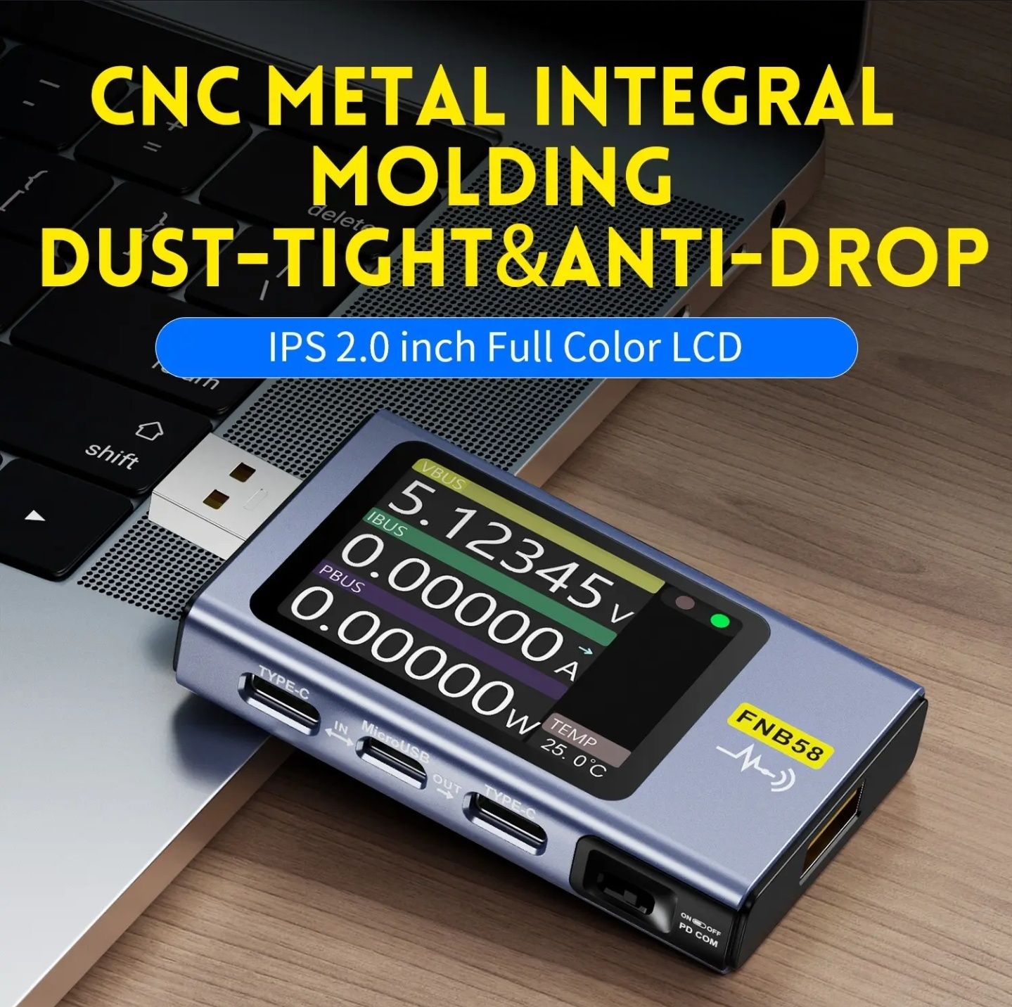 USB тестер FNIRSI FNB-58