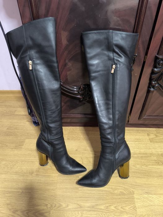 Дамски ботуши естествена кожа Eva Minge