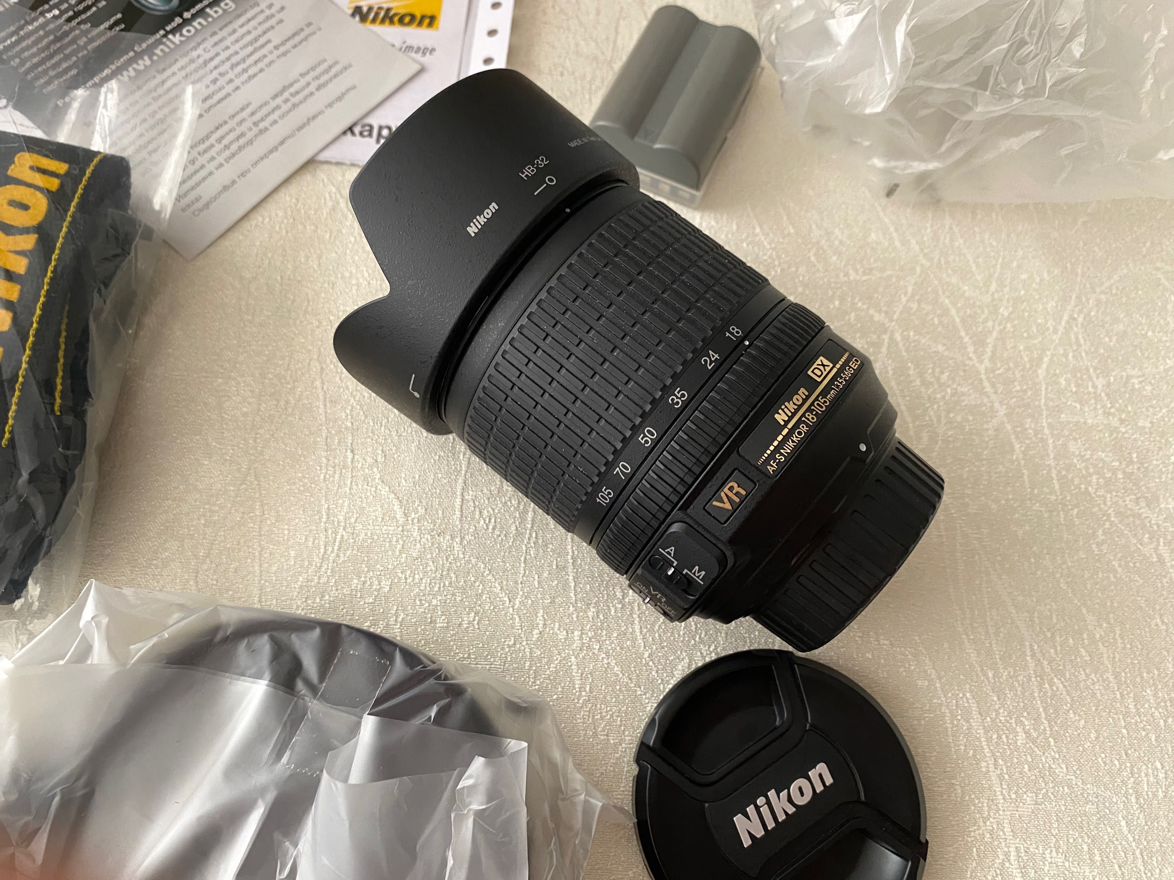 Нов Nikon D90 + AF-S DX Nikkor 18-105mm f / 3.5-5.6G ED VR