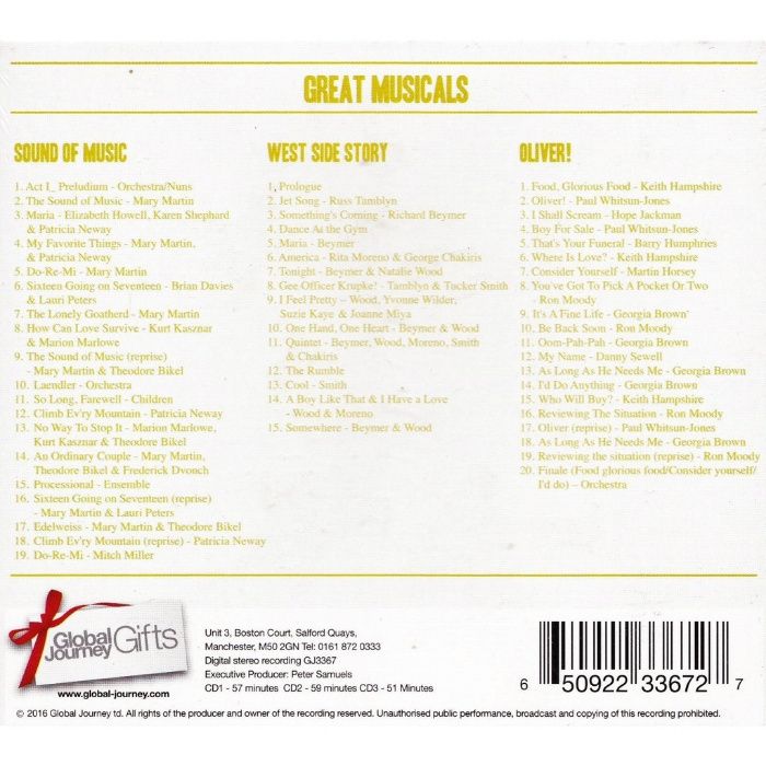 Set 3 CD originale sigilate Great Musicals