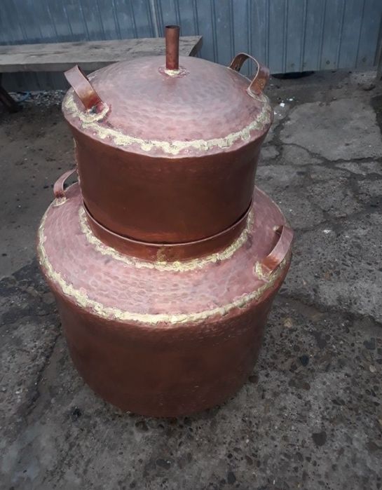 Vând cazan de tuica de 120litri complet cu fundul 4mm