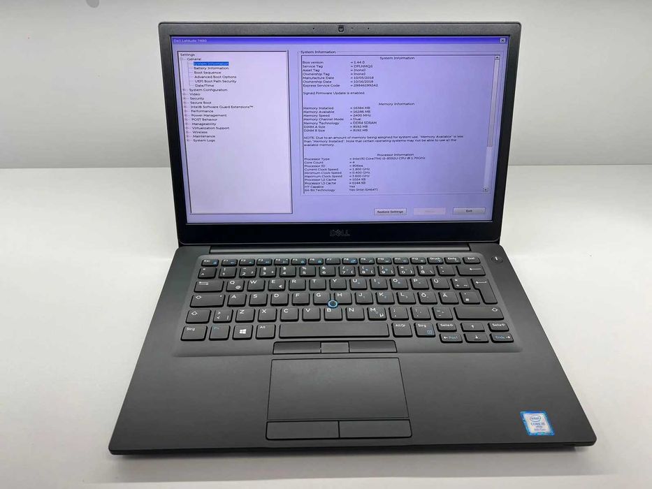 Laptop SH Dell Latitude 7490 i5-8350U 16gb RAM SSD NVME 256 Touch
