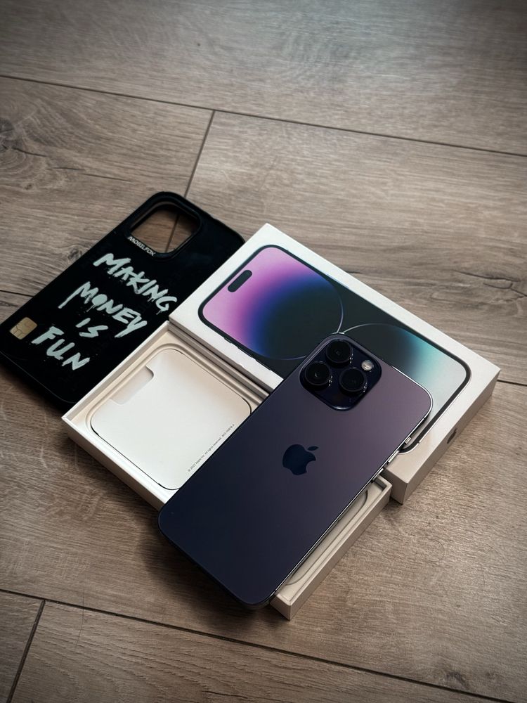 Пълен комплект* Iphone 14 pro max* 98% BH* Документи