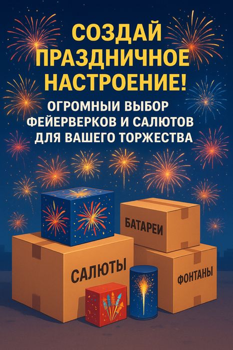 Яркое шоу для гостей – оптовая пиротехника: салюты, фонтаны