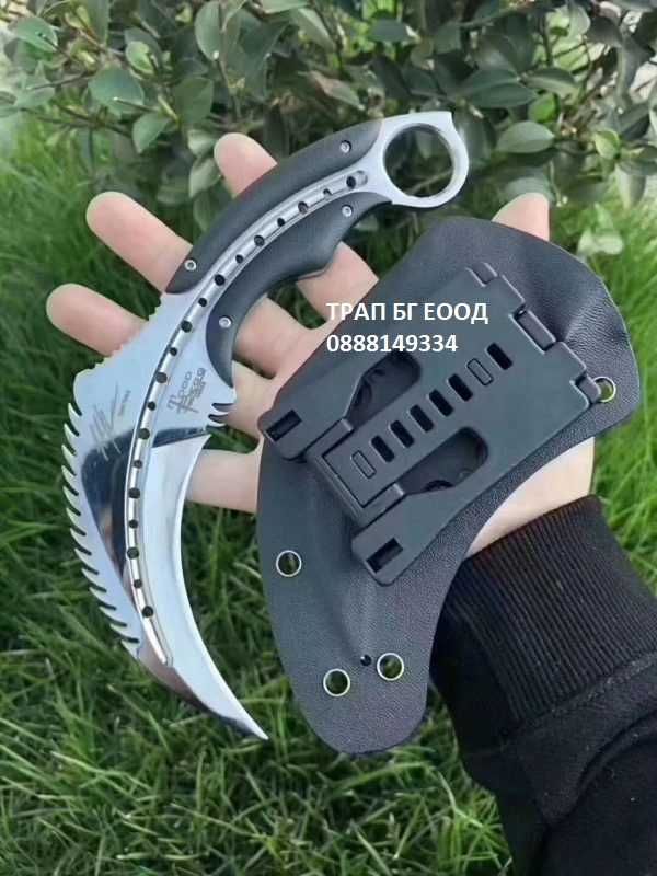 Тактически нож Karambit Карамбит с полимерна кания Тод Бег Full Tang